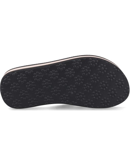 Rocket Dog Blue Monica Leon Leopard Textile Light Flip Flops