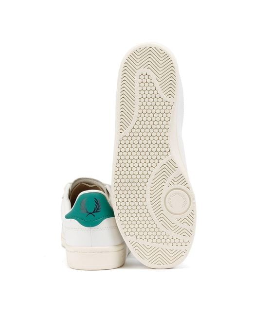Fred Perry White B721 Leather Snow/Court Trainers for men