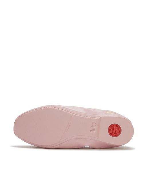 Fitflop Pink Delicato X Pantone Poise Leather Ballerinas