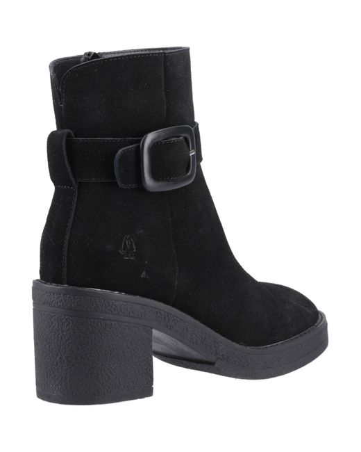 Hush Puppies Black Fearne Suede Heeled Ankle Boots