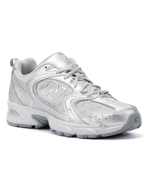 New Balance Gray 530 Raincloud Metalic Trainers