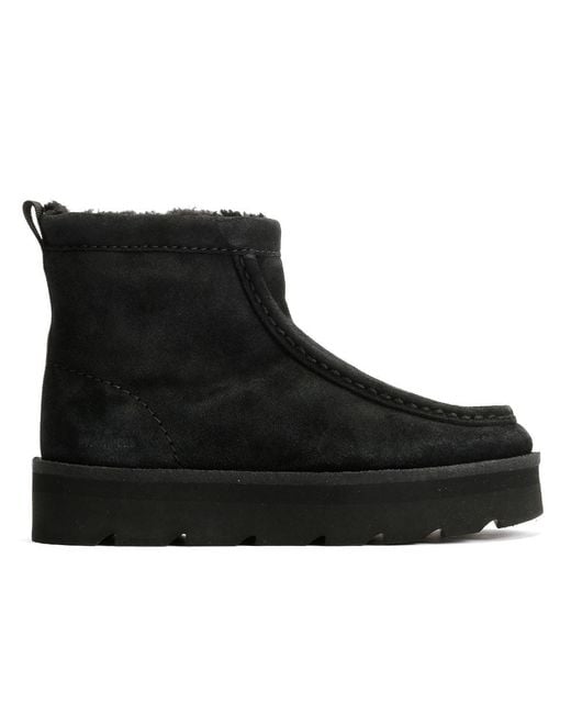 Clarks Black Meare Rooey Suede Boots