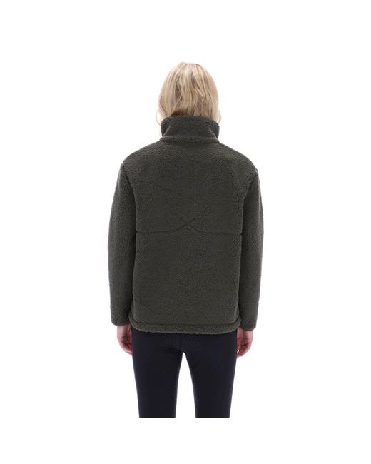Hunter Black Tiorga 1/4 Zip Borg Fleece Polyester Zip Neck Pullovers