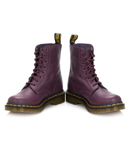 Dr. Martens Dr. Martens Womens Purple Pascal Virginia Leather Boots | Lyst  UK