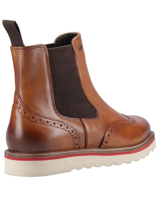 Hunter Brown Orkney Brogue Dealer Boot Leather Ankle Boots for men