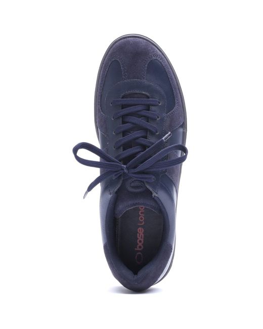 Base London Blue Tommo Leather Trainers for men