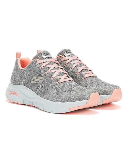 skechers comfy wave arch fit trainers