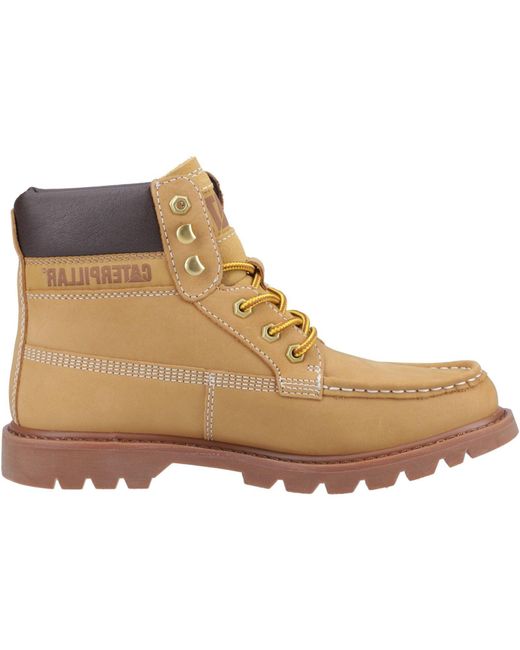 Caterpillar Natural Colorado Moc Toe Leather Honey Reset Ankle Boots for men