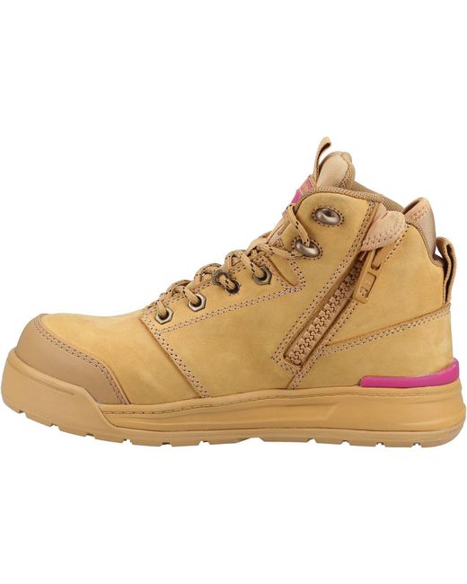 Hard Yakka Natural 3056 Lace Leather Wheat Safety Boots