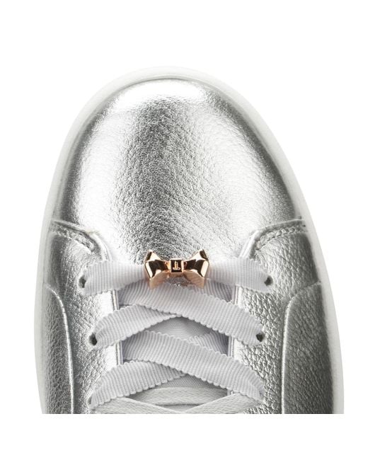 Ted Baker Womens Silver Kelleip Trainers in Metallic Lyst UK