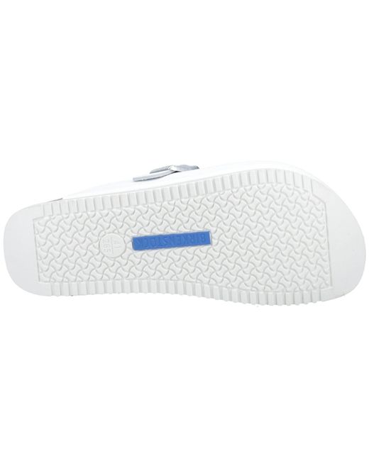 Birkenstock White Boston Leather Clogs for men