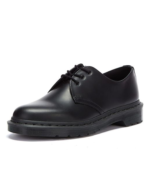 Dr. Martens Black 1461 Mono Schwarze Schuhe
