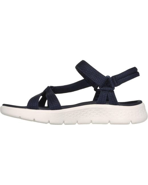 Go Walk Flex Sublime Sandalias De Mujer De Poliéster Skechers de color Blue