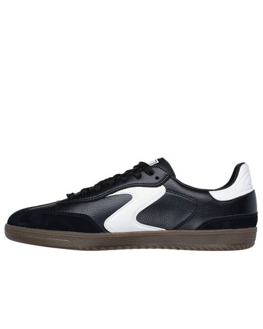 Skechers Black Hotshot Kickoff Leather Sneakers