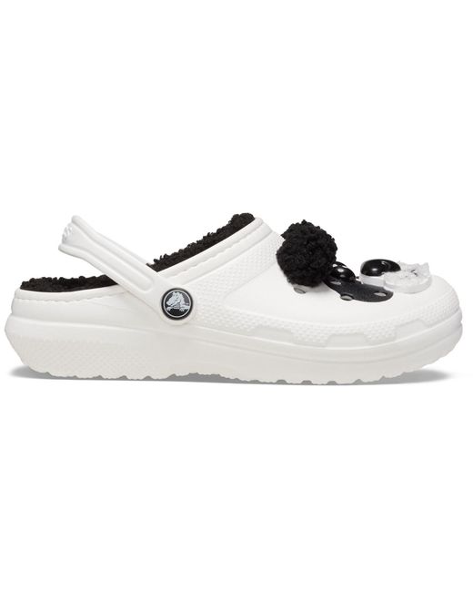 CROCSTM White Classic Lined Fun Lab Synthetic Panda Clogs