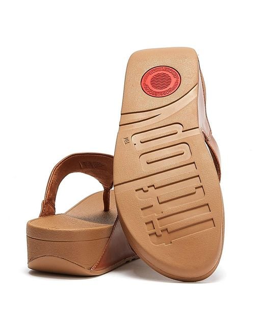 Fitflop Brown Lulu Leather Toepost Flip-Flop
