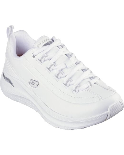 Skechers Arch Fit 2.0 - Star Bound 150061-wsl White/silver Lace Up Shoe