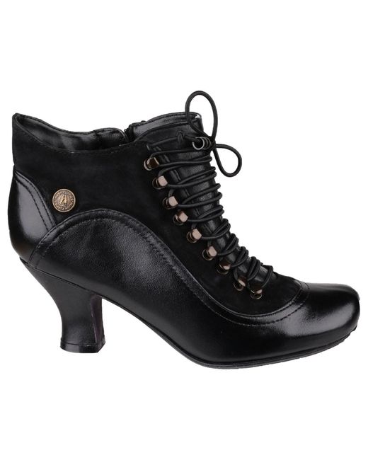 Hush Puppies Black Vivianna Leather Boots