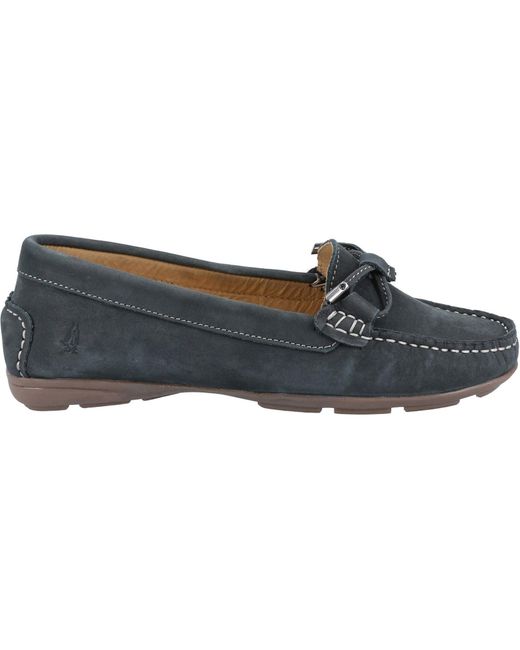 Maggie Mocasines De Mujer De Piel Con Diseño De Pavo Real Hush Puppies de color Blue