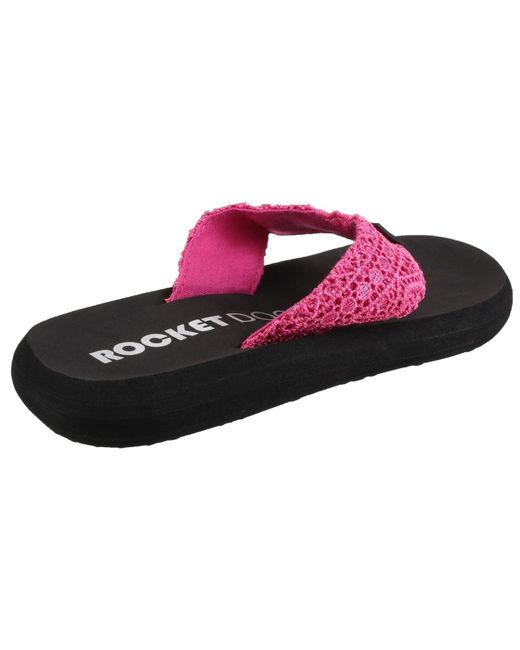 Rocket Dog Pink Spotlight Lima Fabric Flip Flops