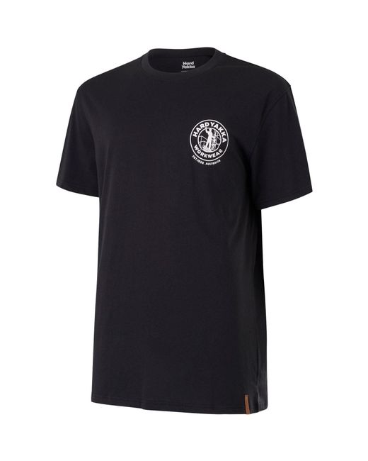 Hard Yakka Black Heritage Icon Cotton T-Shirt for men