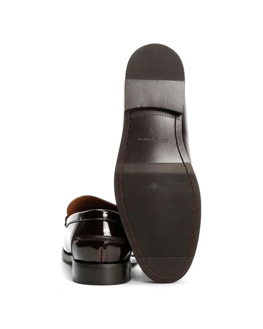 Ben Sherman Black Buster Leather Men's Burgundy Loafers - Uk 7 for men
