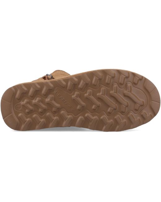 BEARPAW Brown Magnolia Suede Hickory Winter Ankle Boots