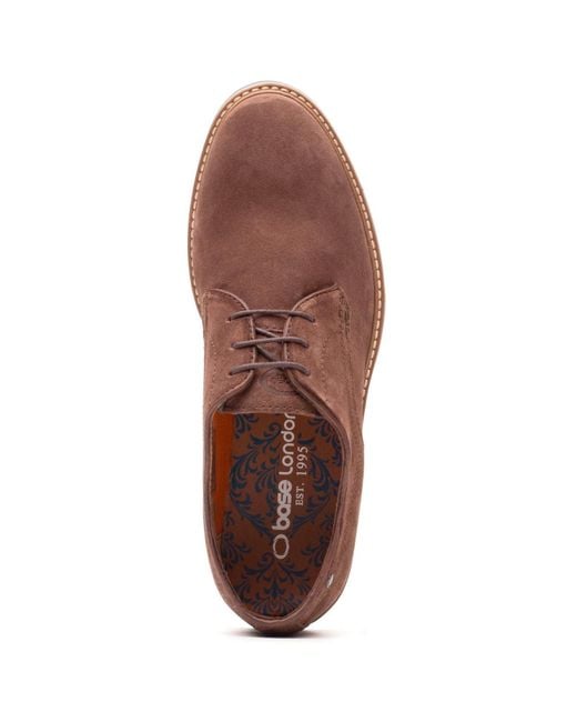 Base London Brown Strand Leather Lace-Up Shoes for men