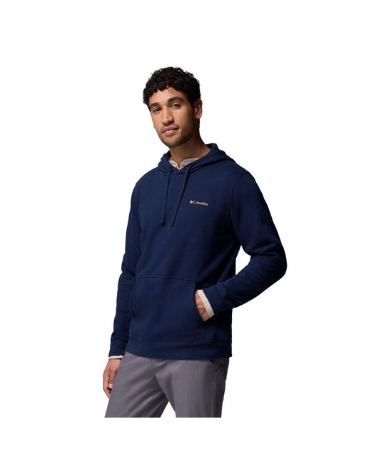 Columbia Blue Trek Graphic Hoodie Cotton Hooded Sweatshirt for men