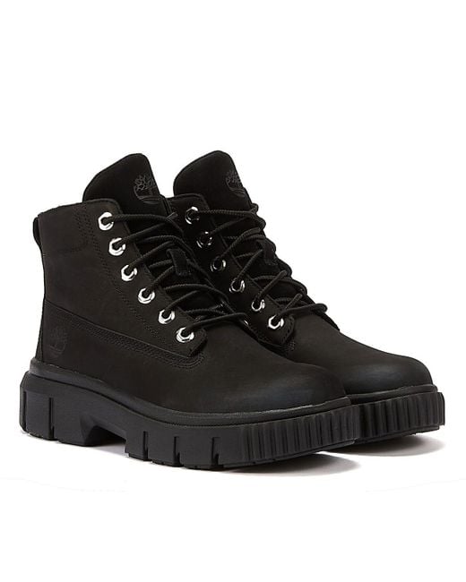 All black store timberland boots womens