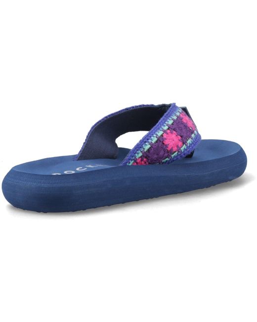 Rocket Dog Blue Spotlight Marlow Textile /Multi Flip Flops