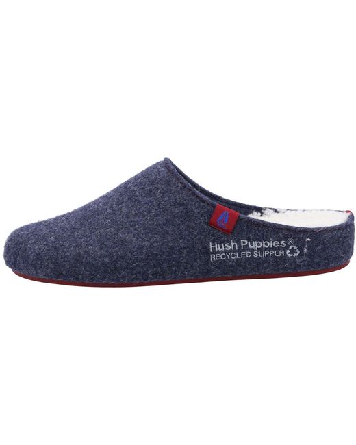 Hush Puppies Blue The Good 90% Recycled Rpet Polyester Slippers for men