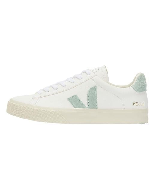 Veja White Campo Chromefree Leather Extra Matcha Trainers