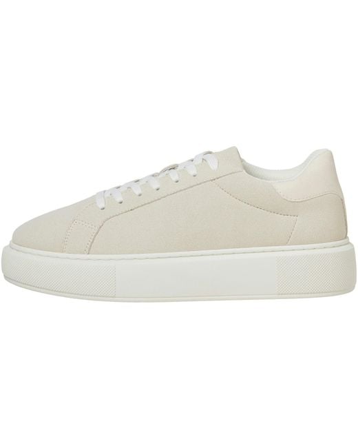 Jack & Jones White Aspire Cupsole Polyurethane Moonbeam Trainers for men
