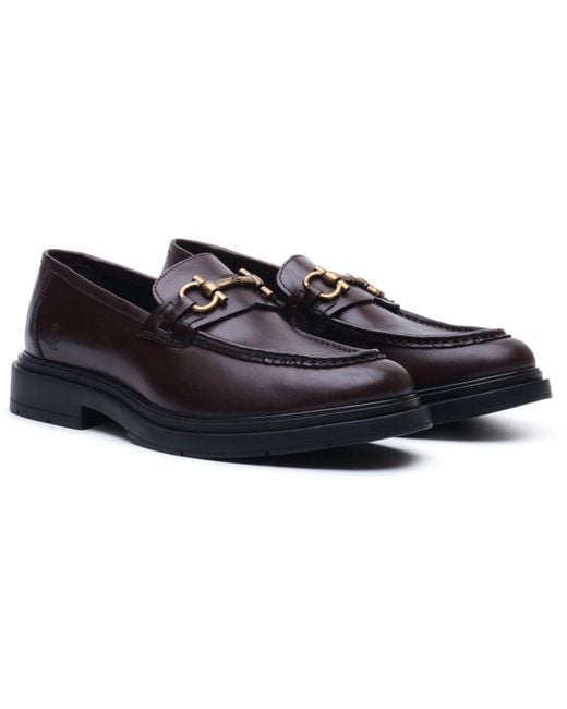 Hush Puppies Blue Edgar Leather Loafers for men