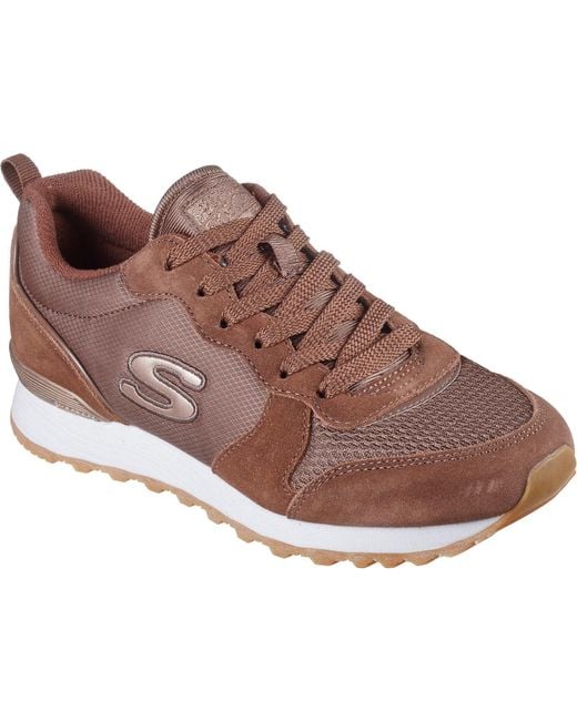 Skechers Brown Og 85 Goldn Gurl 111-Choc Lace Up Shoe