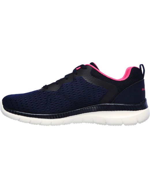 Skechers Blue Bountiful Quick Path 12607-Nvhp/Hot Lace Up Shoes