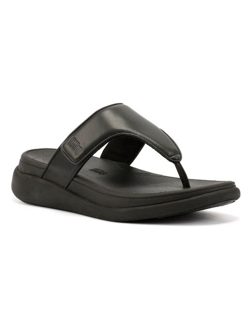 Fitflop Black F-Mode Go Adjustable Flatform Farbe Sandalen