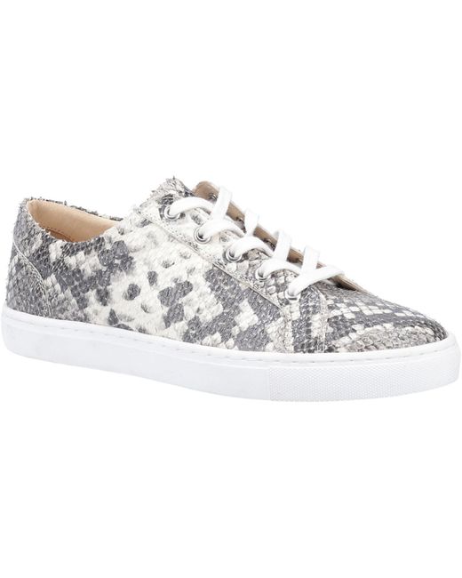 Hush Puppies Gray Tessa Wildleder Pythonsneaker