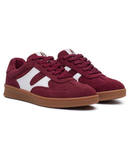 Hush Puppies Red Maura Suede Bordeaux Trainers