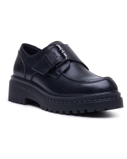 Hush Puppies Blue Orla Monk Leather Loafers