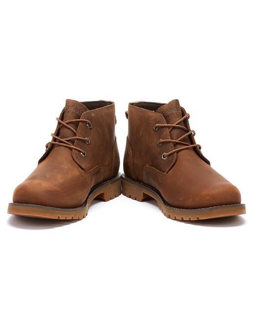 timberland dark brown larchmont 5 eye chukka boots
