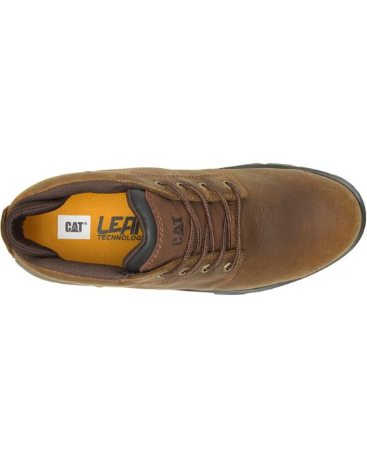 CAT Safety Brown Caterpillar Exposition 4.5" Leather Pyramid Safety Boots