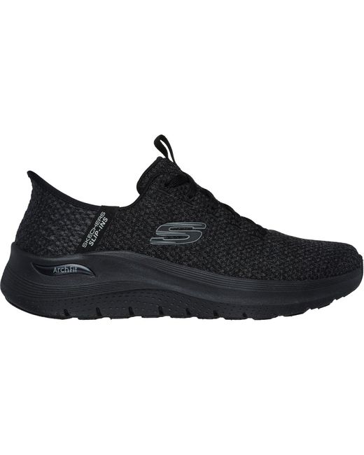 Skechers Black Arch Fit 2.0 Look Ahead 232462-Bbk Lace Up Shoes for men