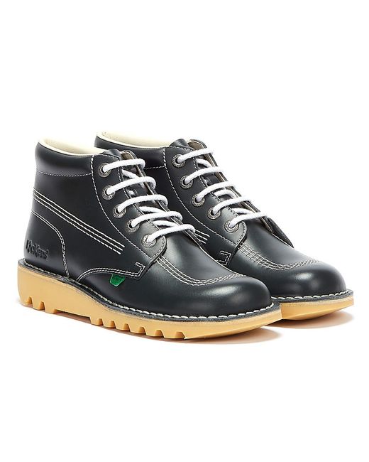 Kickers Blue Kick Hi Core Natural Leather Boots for men