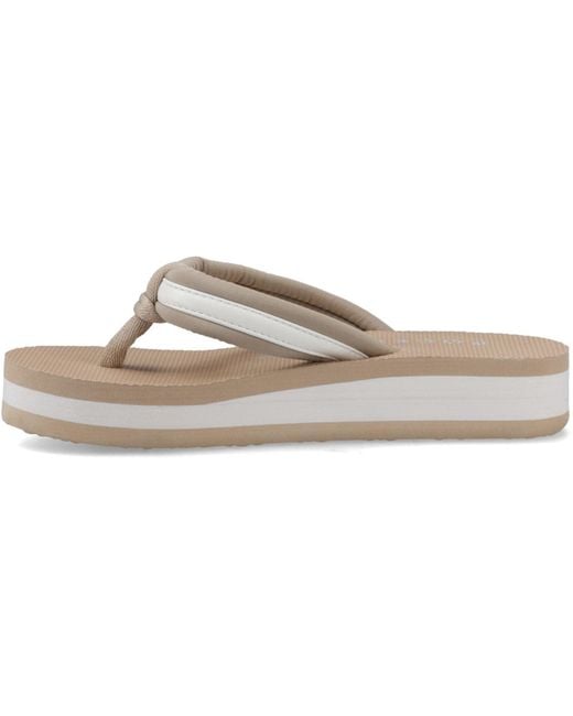 Rocket Dog Natural Monica Nylon Pu Textile /Off Flip Flops