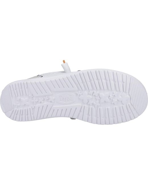 Wally Funk Open Mesh Scarpe Da Barca Bianche Da Uomo di HeyDude in White