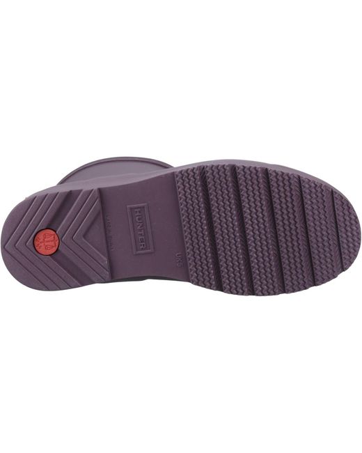 Hunter Purple Play Short Rubber /Grape Wellington Boots