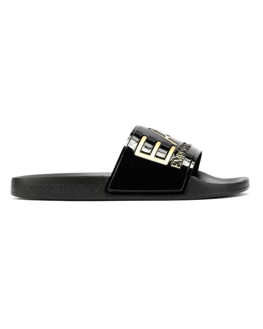 EA7 Black Water Sports Slides for men