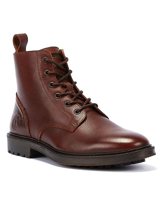 Barbour Brown Heyford Men's Chestnut Boots for men